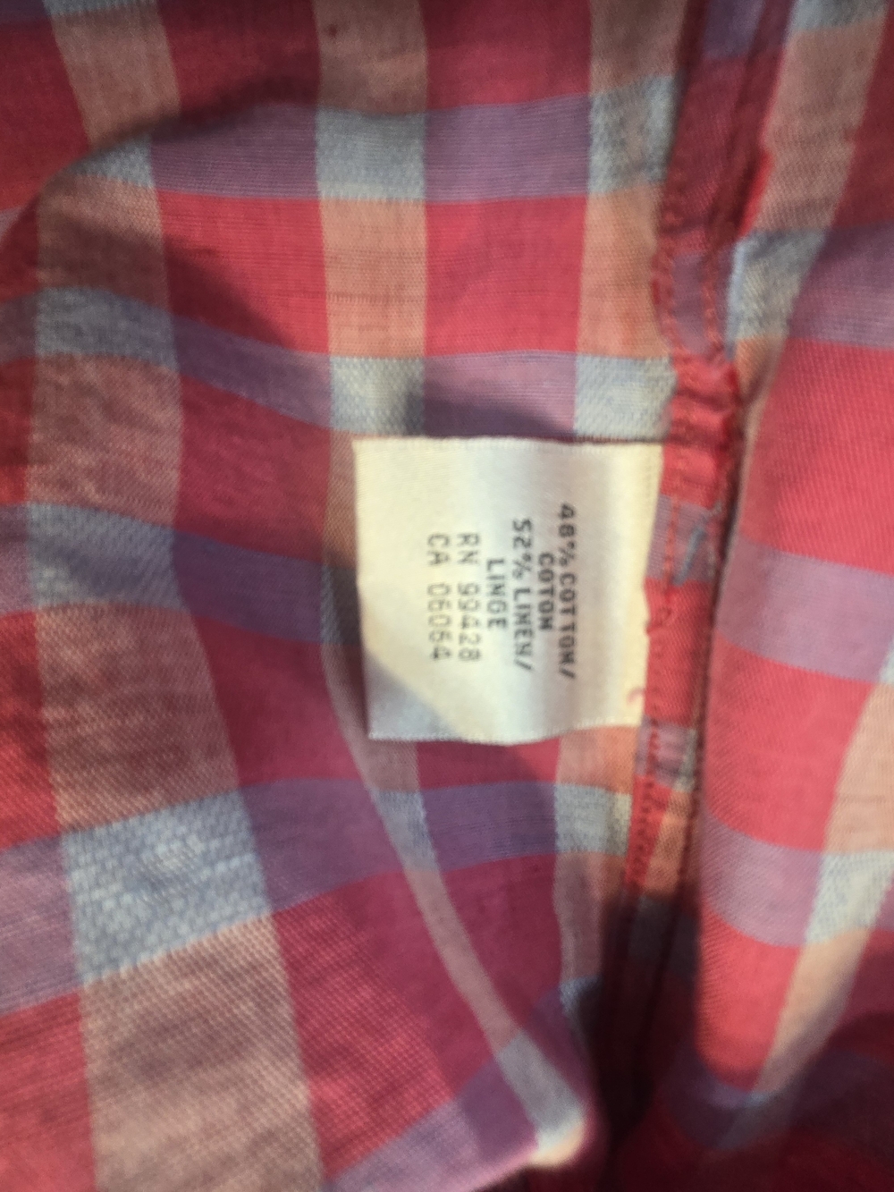 Men's Plaid Button-Up Shirt in Pink and Purple
